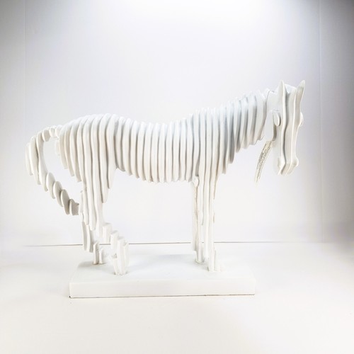 Sliced horse sculpture white - horse,