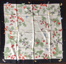 Tiffany & Co. Silk scarf berries & Butterflies 34” square