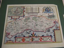 100% ORIGINAL LARGE SUSSEX MAP