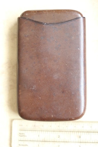 Leather cigar case vintage - leather,