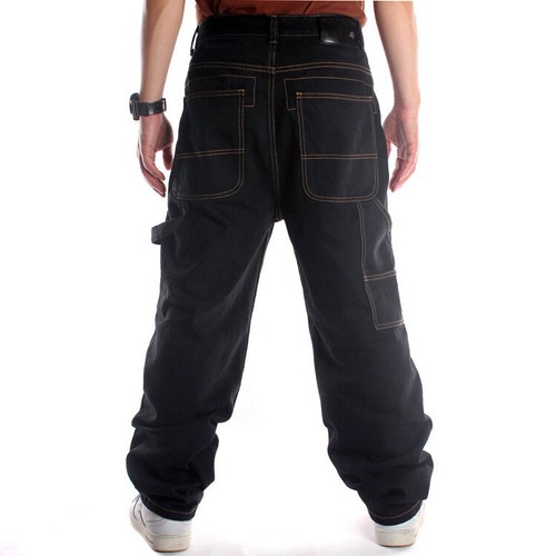 Mens black hip hop jeans - mens,
