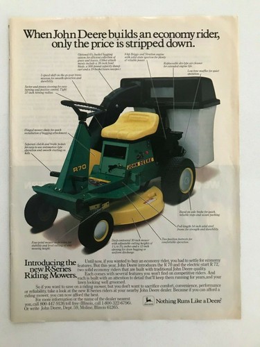 John deere series riding - deere, r-series