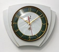 Vintage 26cm Jaz Wall Clock - Bakelite Retro Atomic Mid Century White French