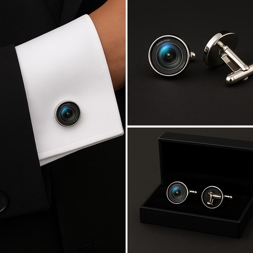 Cufflinks gift hub 16mm camera - cufflinks,