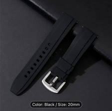 QUICK RELEASE HEAVY DUTY HIGH QUALITY SILICONE RUBBER SPORT WATCH STRAP BAND UK