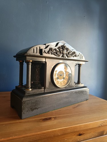 Antique victorian black slate - black,