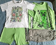 Boys Tu Minecraft Pyjamas Sets x2 Age 11-12