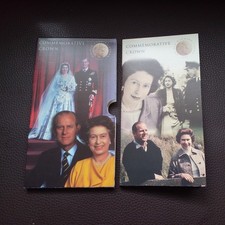 Queen Elizabeth & Prince Philip Golden Wedding £5 crown Coin In Packaging 1997 2