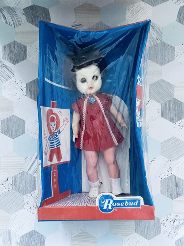 Rosebud doll vintage 50s 60s - -,