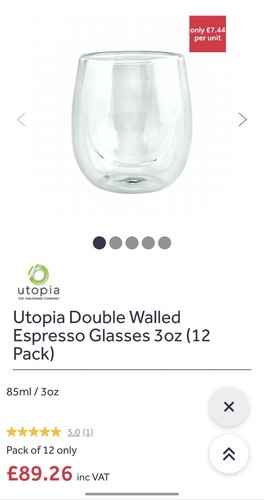 Utopia double walled espresso - utopia,