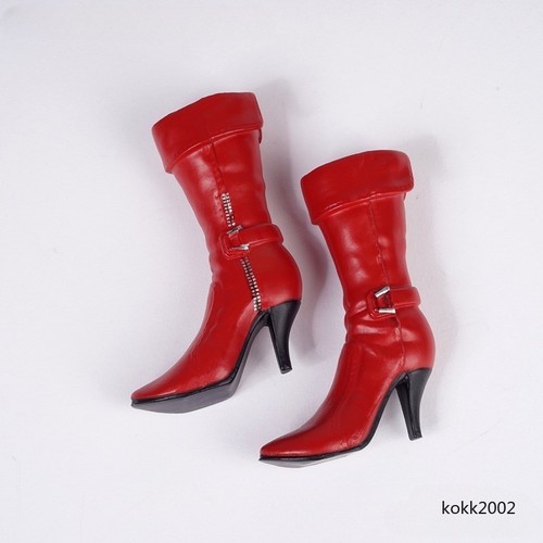 Female shoes red - female, semi-high
