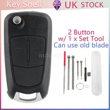 2 Button Flip Remote Key FOB Case For Vauxhall Opel Corsa D Meriva B Replacement