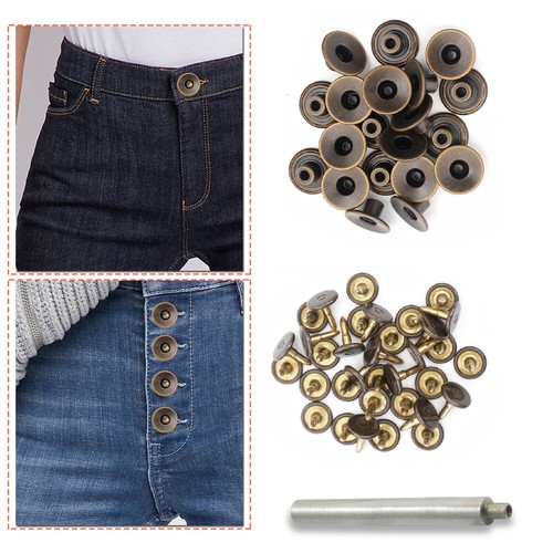 17mm jeans buttons bronze - 17mm,