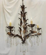 A VINTAGE TOLEWARE CHANDELIER