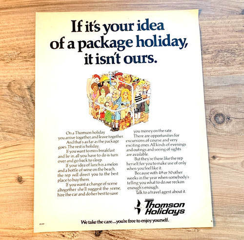 Thomson holidays 1970s - holidays,