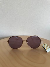 New Karen walker sunglasses eyewear glasses womens afterglow dark gold round