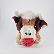 Island Doll Company Mooing Cow With Moo Noise  Soft Toy PRE-OWNED