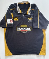 Vintage London Wasps RFC 07/08 Rugby Shirt Men’s Large Black Gold Magners Retro