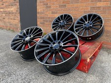 X4 19" A45 ALLOY WHEELS MERCEDES A CLASS RIMS CLA RIMS BLACK PL SERIES AMG 5x112