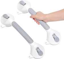 Quality 2Pack Shower Grab Handles, No Drilling, Shower Handle with Suction Cup, 