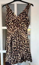BNWT Marks & Spencer animal print padded plunge swim dress 10 12 14 16 18