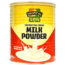 Tropical Sun Whole Milk Powder  Full Cream instant 400g  x 6 cans