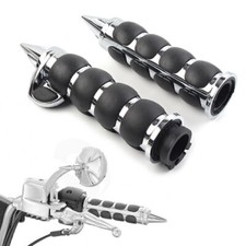 1" Motorcycle Spike Hand Grips Fit Harley Chopper Bobber Cruiser Sportster