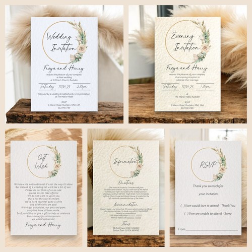 Boho wedding invitations - wedding,