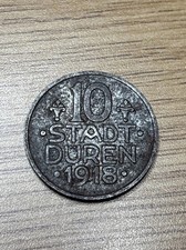 1918 German 10 Stadt Duren Coin
