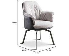 Modern Rotating Computer Chair Fabric Office Desk Chair w/ Backrest, Comfortable