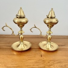 2 Vintage Brass Antique Gimbal