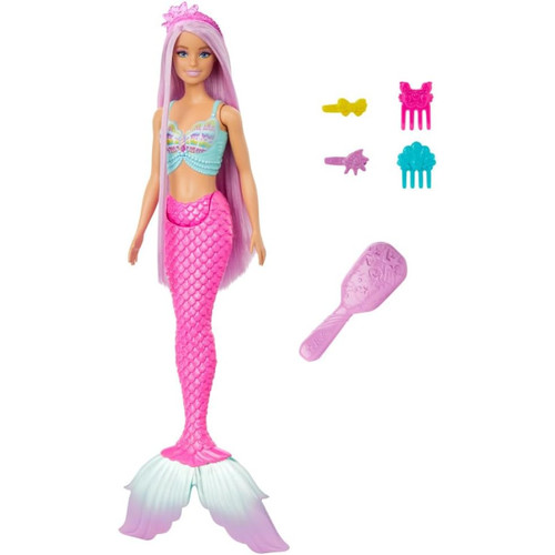 Barbie mermaid doll pink hair - doll,