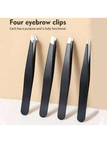4pcs set eyebrow tweezers - set,