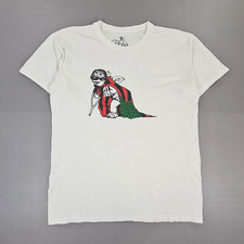 Prps Mens T Shirt White Large Cotton Tee Big Logo Bruised Never Broken