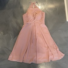 Azazie Dusty Rose Formal Bridesmaid Prom Cocktail Dress Size A6 Tea Length