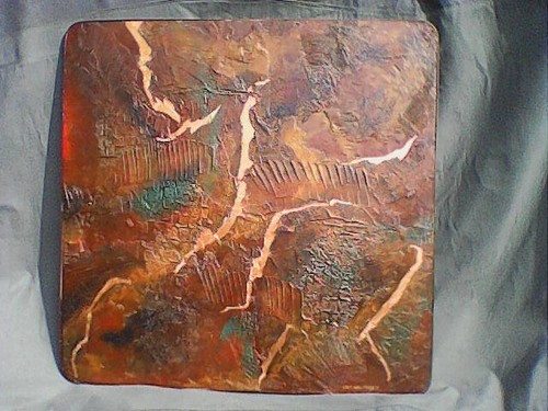 Abstract bronze relief - relief, 1