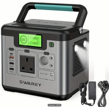 SWAREY Portable Power Station S500 518Wh 230V/1000W Solar Power Generator Supply