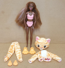 BARBIE CUTIE REVEAL KITTY CAT DOLL - Costume with Paws - Ginger Tabby - Mattel