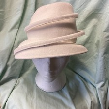 WHITELEY cream symmetric hat - one size - unusual