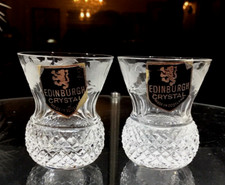 2 x Vintage Edinburgh Crystal