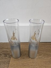 2x Disneyland Paris Champage Drinking Flutes/Glasses - Tough Plastic Souvenirs