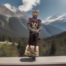  Richard The Lionheart Crusader King Large figure 24 Inch  missing his sword.