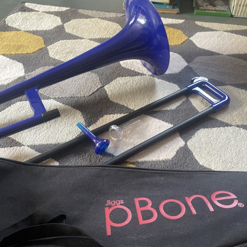 Pbone trombone blue - trombone,, blue,