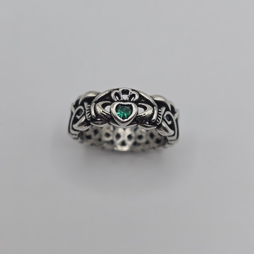 Claddagh ring silver - silver, tone