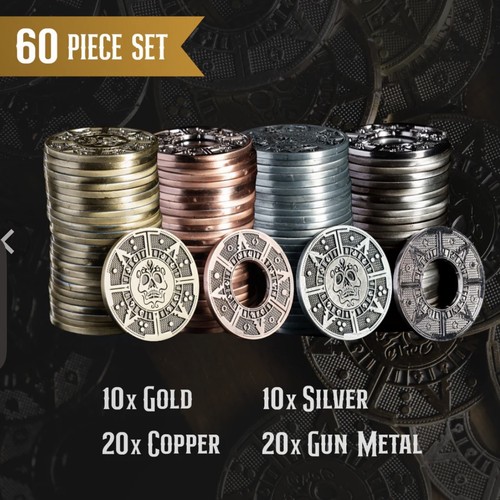 Pirate gold poker chip - set,
