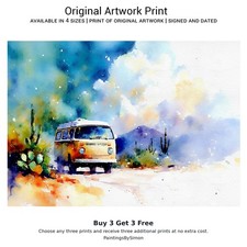 Camper Van in Desert | Print