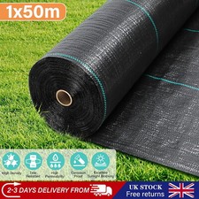 1M x 50M Long Heavy Duty Weed Control Fabric Landscape Membrane Ground Cover
