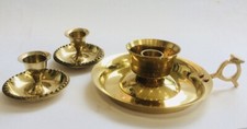 Shiny Brass Candlestick Candle