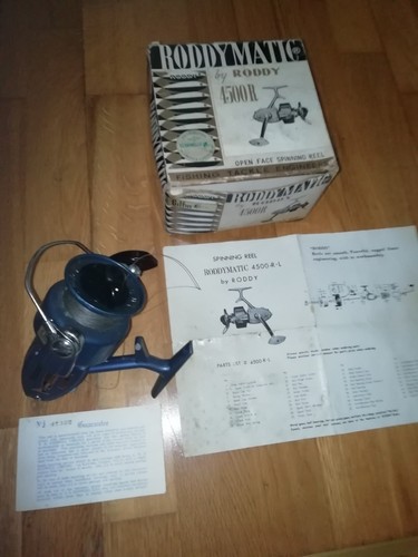 Vtg fishing reel boxed roddy - vtg,