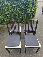 Set of 4 NÄSINGE Chairs Dark